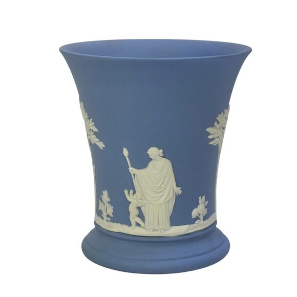Wedgwood Blue Jasperware Goblet/Vessel/Vase 1959 Excellent - Picture 4 of 7